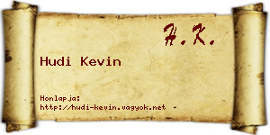Hudi Kevin névjegykártya